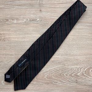 Van Heusen Black and Red Striped Tie